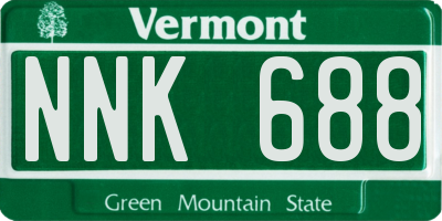 VT license plate NNK688