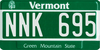 VT license plate NNK695