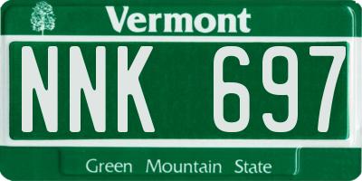 VT license plate NNK697