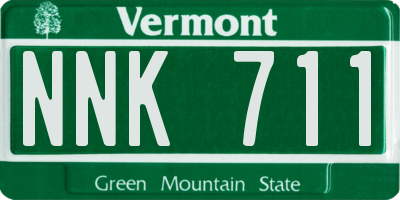 VT license plate NNK711