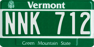 VT license plate NNK712