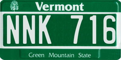 VT license plate NNK716