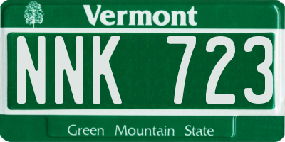 VT license plate NNK723