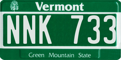 VT license plate NNK733