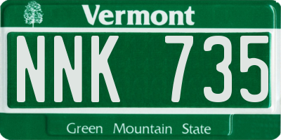 VT license plate NNK735