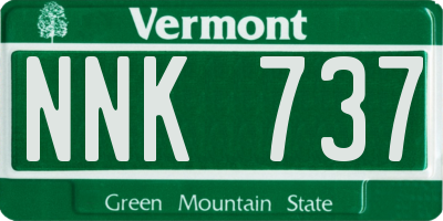 VT license plate NNK737