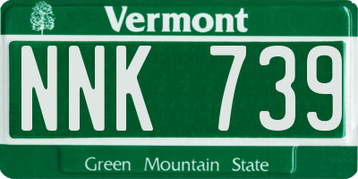 VT license plate NNK739