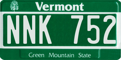 VT license plate NNK752