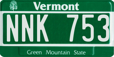 VT license plate NNK753