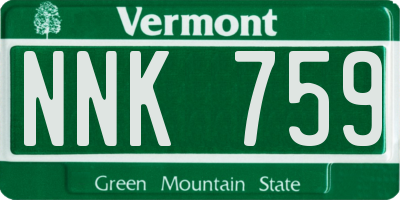 VT license plate NNK759