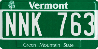 VT license plate NNK763