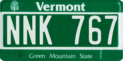 VT license plate NNK767