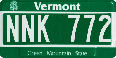 VT license plate NNK772