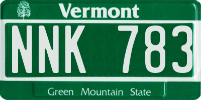 VT license plate NNK783