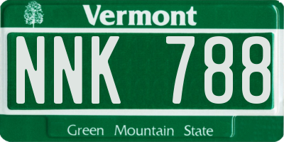 VT license plate NNK788