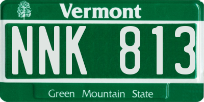 VT license plate NNK813