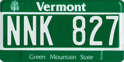VT license plate NNK827