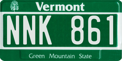 VT license plate NNK861