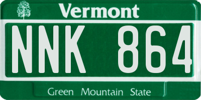 VT license plate NNK864