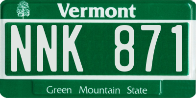 VT license plate NNK871