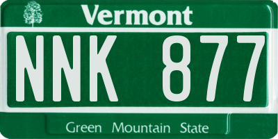VT license plate NNK877