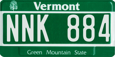 VT license plate NNK884
