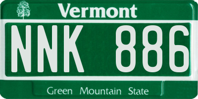VT license plate NNK886
