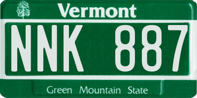 VT license plate NNK887