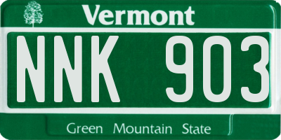 VT license plate NNK903