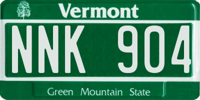 VT license plate NNK904