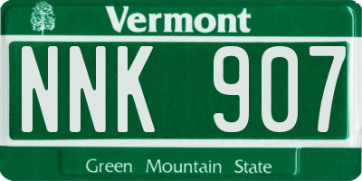 VT license plate NNK907