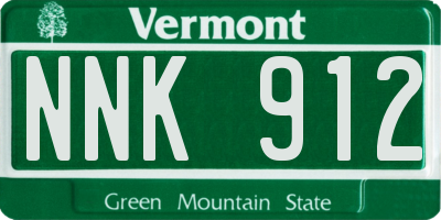 VT license plate NNK912