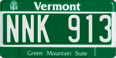 VT license plate NNK913