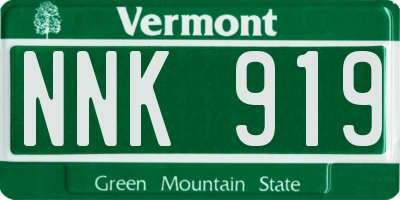 VT license plate NNK919