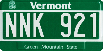 VT license plate NNK921