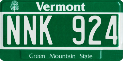 VT license plate NNK924
