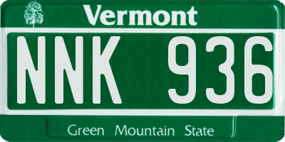 VT license plate NNK936