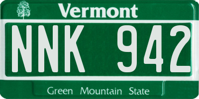 VT license plate NNK942
