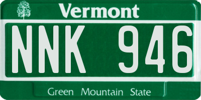 VT license plate NNK946