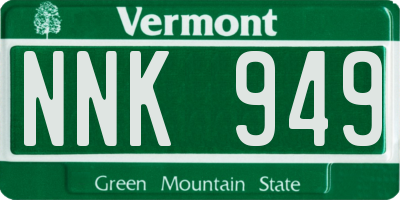 VT license plate NNK949