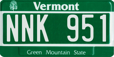 VT license plate NNK951