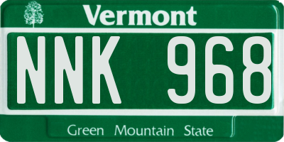 VT license plate NNK968