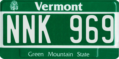 VT license plate NNK969