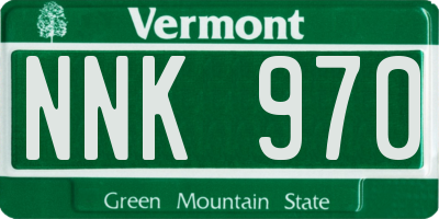 VT license plate NNK970