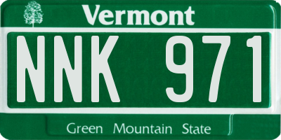 VT license plate NNK971