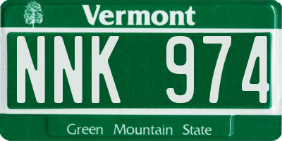 VT license plate NNK974