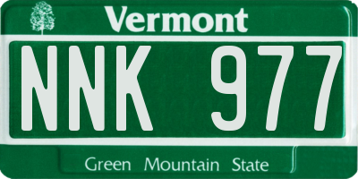 VT license plate NNK977