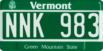VT license plate NNK983