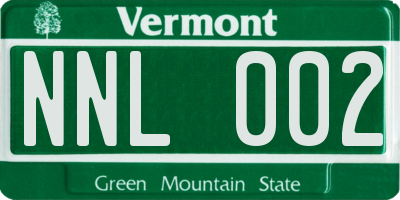 VT license plate NNL002