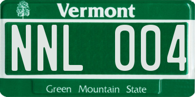 VT license plate NNL004